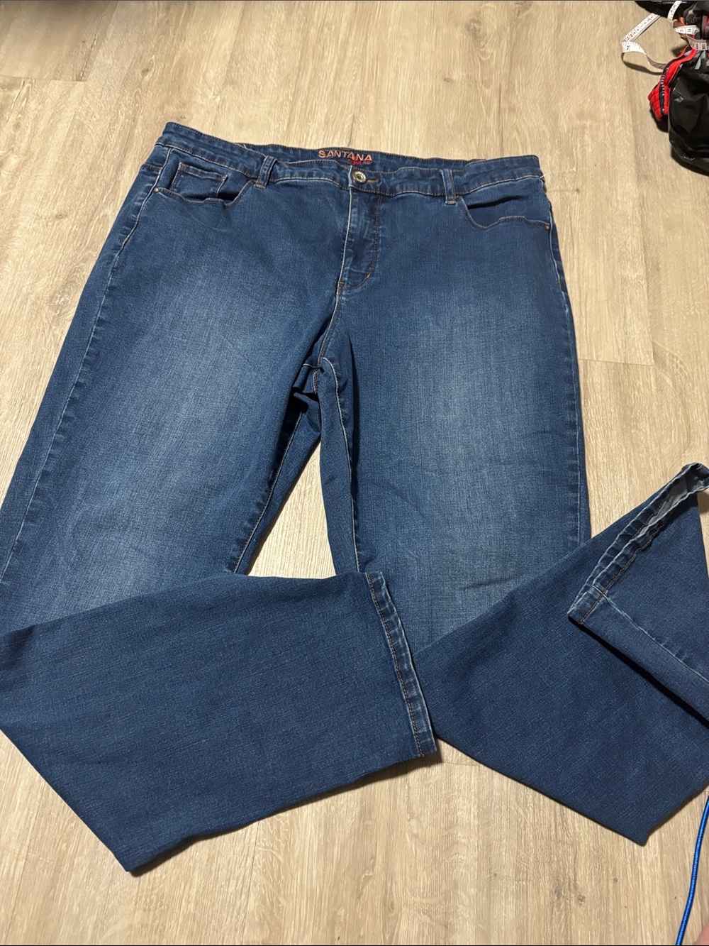 Santana Womenβs Straight Leg Jeans in Dark Blue